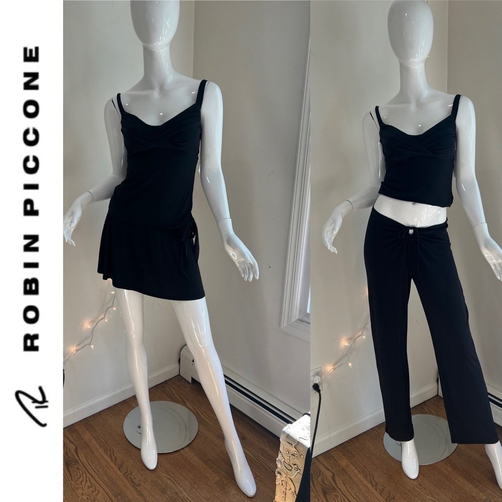 NWT Robin Piccone Swim Set Tankini Pareo + Pareo Pants